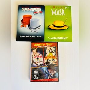 Bundle of 3 DVDs Jim Carey Funny Movies